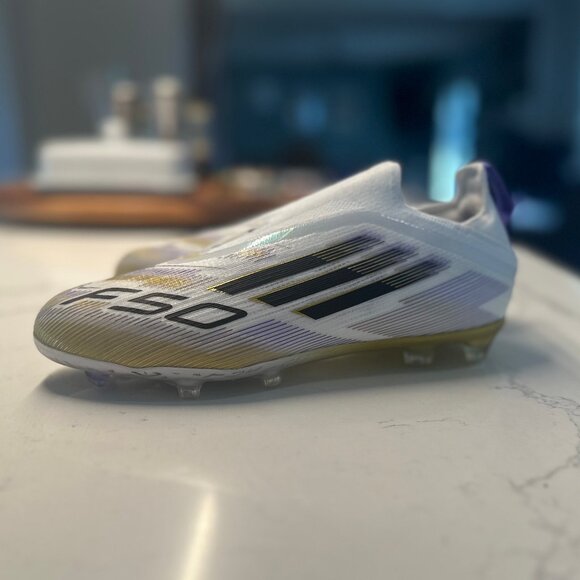 Adidas F50 ELITE LACELESS FIRM GROUND CLEATS KIDS SIZE 4 - Picture 5 of 8